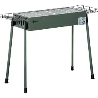 Outsunny houtskoolgrill antislip campinggrill met grillrooster clip grillrooster