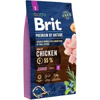 Brit Premium by Nature hondenvoer Junior S 8 kg