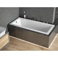 Besco MODERN SLIM ligbad 180 x 80 cm wit met baddrager