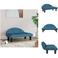 vidaXL Hondenbed, blauw, 70x52x30 cm, fluweel - Hondenbedden