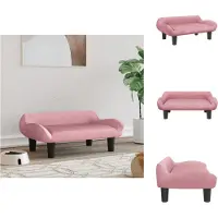 vidaXL Hondenbed Roze 70x40x24 cm Fluweel - Hondenbedden
