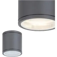 Rabalux 8150 Buitenwandlamp Akron, GU10, aluminium, antraciet, rond, ø90mm