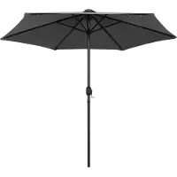 Syfax Parasol met LED-verlichting en aluminium paal 270 cm antraciet