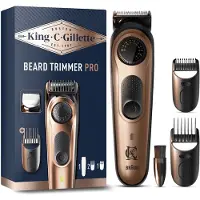 King C. Gillette Draadloze Baardtrimmer PRO Voor Mannen Met Kammen - Reinigingsborsteltje En Oplader