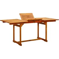 Syfax Tuintafel (120-170)x80x75 cm massief acaciahout