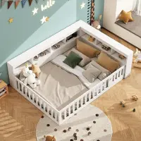 STILVORA kinderbed 140x200 met valbeveiliging, tienerbed met stopcontact en USB-poort, dagbed/slaapbank zonder matras, wit