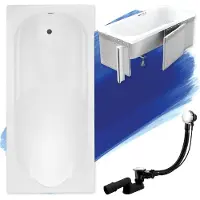 Badland BONA ligbad 190 x 80 cm wit met styropor ombouw