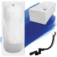 Badland MAJKA ligbad 170 x 70 cm wit met baddrager