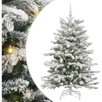 Syfax Kunstmatige Inklapbare Kerstboom Wit 150 cm PE en PVC
