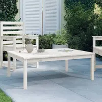 Prolenta Maison Exclusive - Tuintafel, wit, 121x82,5x45 cm, massief grenenhout