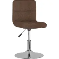Syfax Eetkamerstoelen draaibaar 4 st stof bruin