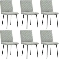 Syfax Eetkamerstoelen 6 st fluweel lichtgrijs