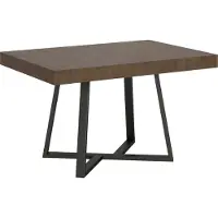Ityhome - Uittrektafel 120/224x90 cm, poten van notenhout, frame in antraciet