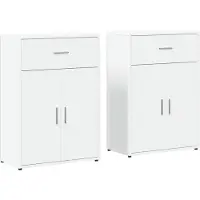 Syfax Dressoirs 2 st 60x30x84 cm bewerkt hout wit