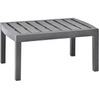 Syfax Tuintafel 78x55x38 cm kunststof mokkakleurig