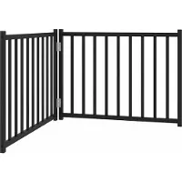 vidaXL Hondenhek inklapbaar 2 panelen 160 cm massief vurenhout zwart