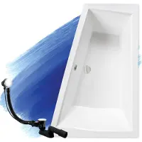 Badland INTIMA SLIM hoekbad 170 x 125 cm rechts wit