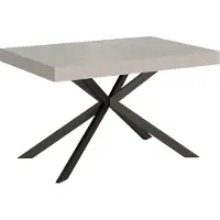 Ityhome - Uittrektafel 120/224x90 cm, afwerking: Plaker Kaschmir, poten: antraciet