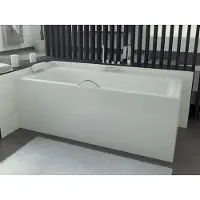 Besco TALIA PREMIUM ligbad 170 x 75 cm wit met acrylpaneel met handgrepen met hoofdsteun