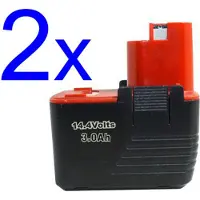 PowerSmart 2x 14,40V 3000mAh Vervanging voor Bosch 2 607 335 160, 2 607 335 210, 2 607 335 246, 2 607 335 252, 2610995883, PSR 14.4 VES-2 Accu voor gereedschap
