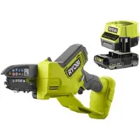 Ryobi Accu-kettingzaag 18V ONE+, borstelloos, 10 cm zaagblad, 6 m/s, inclusief 2.0 Ah accu en oplader, RY18PSX10A-120