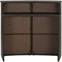 Syfax Tuinbartafel 120x55x110 cm poly rattan bruin
