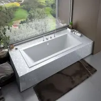 Besco QUADRO SLIM ligbad 170 x 75 cm wit met styropor ombouw