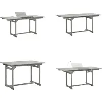 vidaXL Tuin eettafel (120x170)x80x75 cm, massief acaciahout - Tuintafel - Tuintafels - Buitenmeubel - Buitenmeubels