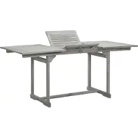 Syfax Tuintafel (120-170)x80x75 cm massief acaciahout