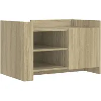 vidaXL Salontafel 80x50x50 cm bewerkt hout sonoma eikenkleurig