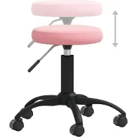Syfax Bureaustoel fluweel roze