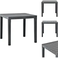 vidaXL Tuintafel, antraciet, 78 x 78 x 72 cm, kunststof - Tuintafels