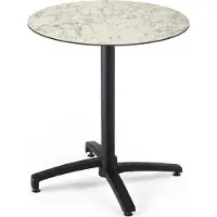Oviala - Tuintafel rond 60 cm kantelbaar aluminium en HPL marmer - Opera