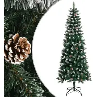 Prolenta Maison Exclusive - Kunstkerstboom met standaard, groen, 210 cm, PVC