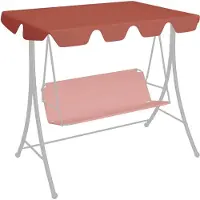 Prolenta Maison Exclusive - Vervangend dak voor Hollywood schommel, terracotta, 150/130x105/70 cm
