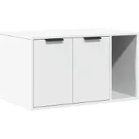 Syfax Kattenbakkast 80x50x45 cm bewerkt hout wit