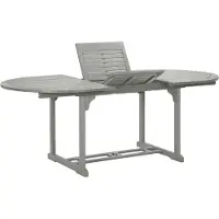 The Living Store De Living Store tuintafel, grijs, 200x100x75 cm, massief acaciahout