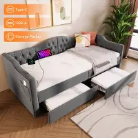 MODFU Bedframe 90x200 cm – Met opbergruimte en veiligheidshekje – Veilig en ruimtebesparend – Van grenen – Wit