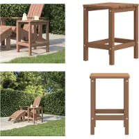 vidaXL Adirondack tuintafel bruin 38x38x46 cm HDPE - Tuintafel - Tuintafels - Tafel voor de tuin - Tuinmeubels
