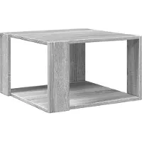 vidaXL Salontafel 51,5x51,5x30 cm bewerkt hout grijs sonoma eikenkleur