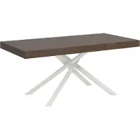 Ityhome - Uittrektafel 180/284x90 cm, model Karida, notenhout poten, wit