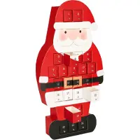 Ed Brubaker Adventskalender om te vullen, 2026 - Kerstman met 24 vakjes voor cadeaubonnen en snoepjes - Adventskalender, 46 cm hoog, van karton, rood