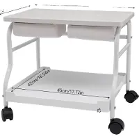 OEM Salonwagen, inklapbaar bord, hoge draagkracht, WIT