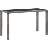 Syfax Tuintafel 123x60x74 cm poly rattan antraciet