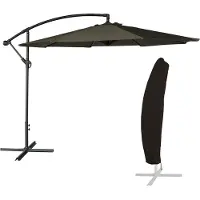 Happy Garden OAHU ronde parasol 3m diameter grijs + hoes