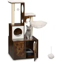 Northix Kattenbak met afvalbak, 128 cm