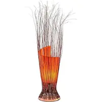 SIMANDRA Decoratieve lamp, sfeerverlichting, Aziatische lamp, vloerlamp, tafellamp, tafelverlichting, Bali, Azië, takken, 80 cm, oranje