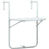 Syfax Balkontafel hangend 60x64x83,5 cm rattan-look kunststof wit