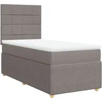 Syfax Boxspring met matras stof taupe 90x200 cm