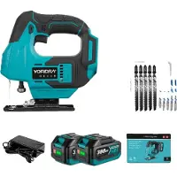 OEM Lasersnijder voor hout, reciprozaag, borstelloze motor, verstelbare basisplaat, 2 sets accu's
